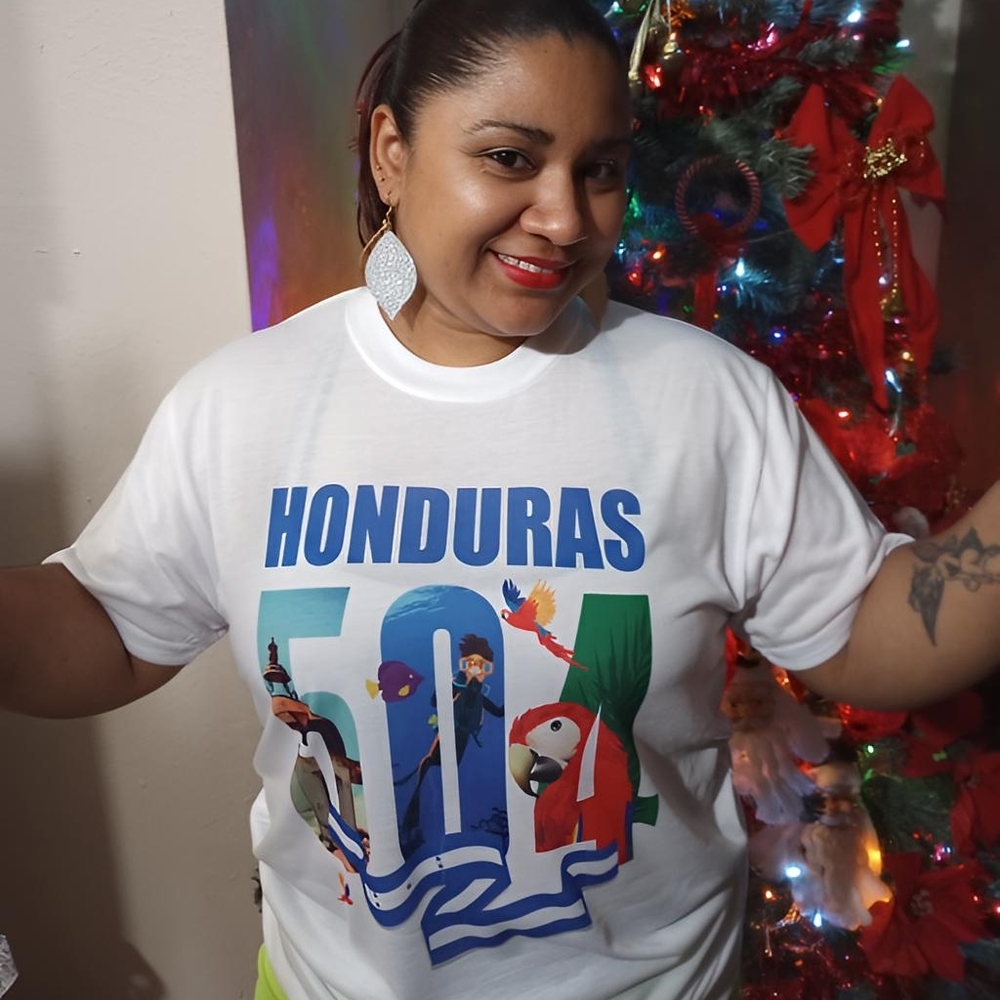 Camiseta blanca 100%poliester sublimación 504diceño